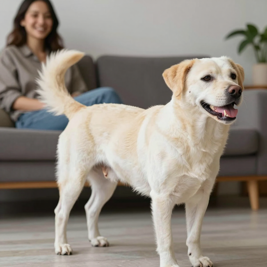 狗狗尾巴搖擺方向示意圖